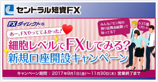 セントラル短資FX最大20000円新規口座開設キャンペーン!イメージ セントラル短資FX最大20000円新規口座開設キャンペーン!イメージ