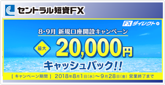 セントラル短資FX最大20000円新規口座開設キャンペーン!イメージ セントラル短資FX最大20000円新規口座開設キャンペーン!イメージ
