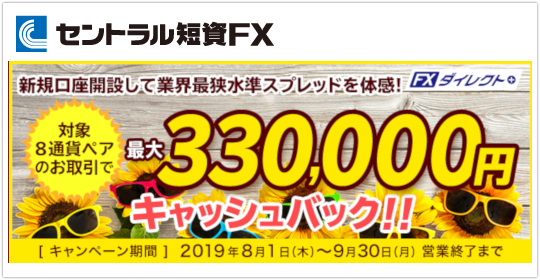 セントラル短資FX最大30万円新規口座開設キャンペーン!イメージ セントラル短資FX最大30万円新規口座開設キャンペーン!イメージ