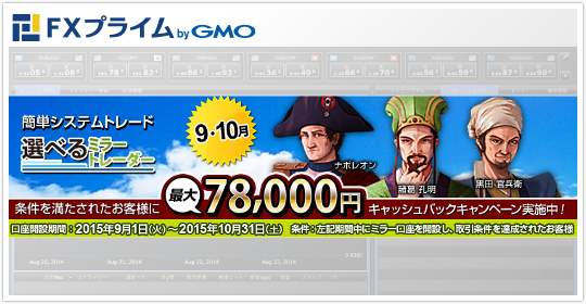 FXプライム byGMO 最大78000円キャンペーンの真実！