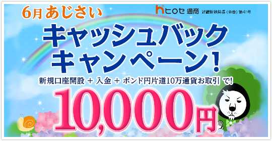 ヒロセ通商 口座開設キャンペーンは何と最大61万円！？