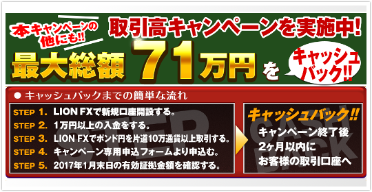 ヒロセ通商の最大71万円キャッシュバックキャンペーンについて